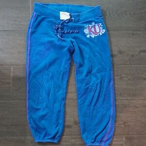 Pink (Victoria's Secret) - Kansas (KU) Blue Joggers